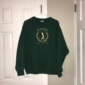 embroidered golf sweatshirt